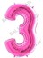 Fuşya Pembe Folyo Rakam Balon 100 cm 3 1