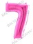 Fuşya Pembe Folyo Rakam Balon 100 cm 7 1