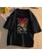 Rock Serisi Ac/Dc Baskılı Siyah Oversize T-Shirt 1