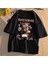 Rock Serisi Iron Maiden Logo Baskılı Siyah Oversize T-Shirt 1