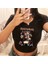 Rock Serisi Iron Maiden Logo Baskılı Siyah Crop 1