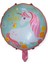 Unicorn Yuvarlak Model Folyo Balon 45CM 2