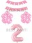 Iyiki Doğdun Yazılı Pembe Renk Puanlı Balon ve Rakam Seti Yaş 2 1