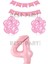 Iyiki Doğdun Yazılı Pembe Renk Puanlı Balon ve Rakam Seti Yaş 4 1