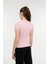 W-CT129 Basıc C Neck T-Sh Pembe Kadın Kısa Kol T-Shirt 2