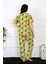 Kadın Büyük Beden Kısa Kol Pijama Takım 75007 5