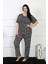 Kadın Büyük Beden Kısa Kol Pijama Takım 75011 1