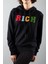 Rıch Siyah 2 Iplik Kapüşonlu Sweatshirt 1