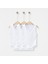 Beyaz Bebek Askılı Çıtçıtlı Zıbın Body 0-3 Ay / 3-6 Ay 3 Adet 1