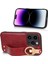 Xstepcase Apple iPhone 14 Pro Wristband Kickstand Deri Kaplama Telefon Kapağı Pc+Tpu Boyun Kayışı ile Geri Kılıf (Yurt Dışından) 3