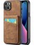 Xstepcase Apple iPhone 13 Rfıd Engelleme Pu Deri+Tpu Kickstand Cover Için Kart Tutucu Telefon Kılıfı (Yurt Dışından) 1