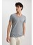 Slim Fit V Yaka Kısa Kollu Basic Tişört M4791AZ23SM 1