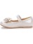Silvery Cilt Cırtlı Kum Sim Fiyonklu Kız Çocuk Babet Ayakkabı 5