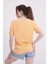 23SCTS223U Çapa Nakışlı Bisiklet Yaka Turuncu Tshirt 5