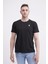 23SCTS235U Puzzle Nakışlı Bisiklet Yaka Siyah Tshirt 5