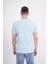 23SCTS233U Pati Nakışlı Yaka Açık Mavi Tshirt 4