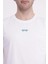 23SCTS225U Kaykay Nakışlı Bisiklet Yaka Beyaz Tshirt 2