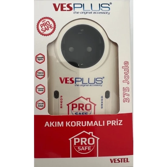 Vestel Vesplus Akım Koruma Priz (Pro-Safe)