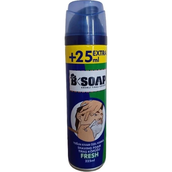 B'soap Kremli Tıraş Köpüğü Fresh 225 ml