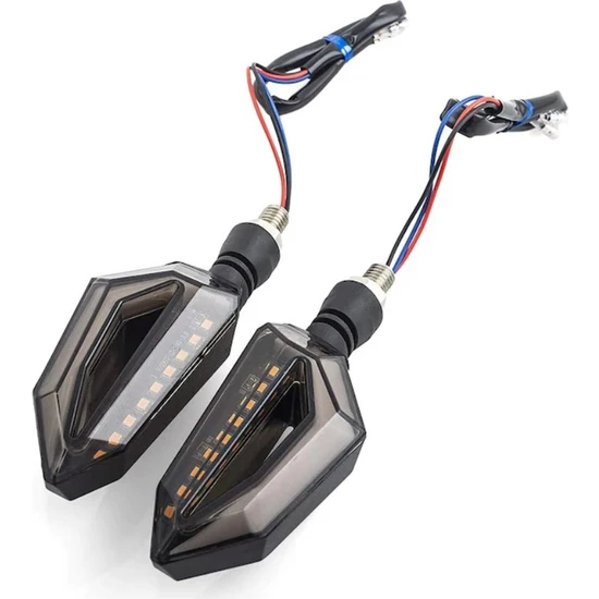 Techmaster Motosiklet LED Sinyal Takımı 12V Su Geçirmez Universal Zxd-05