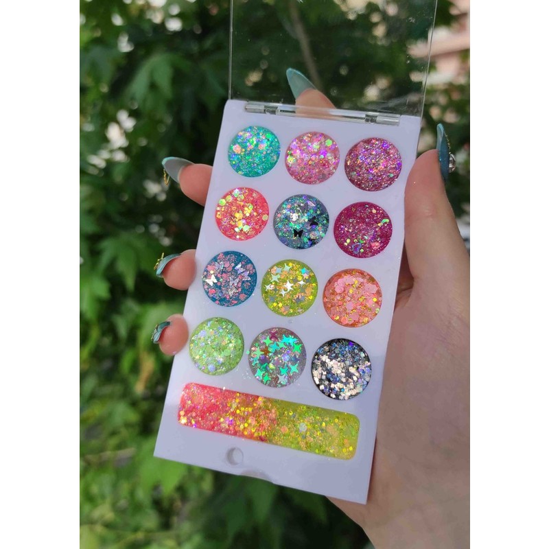 Hb Tasarım Glitter Jel Far Paleti
