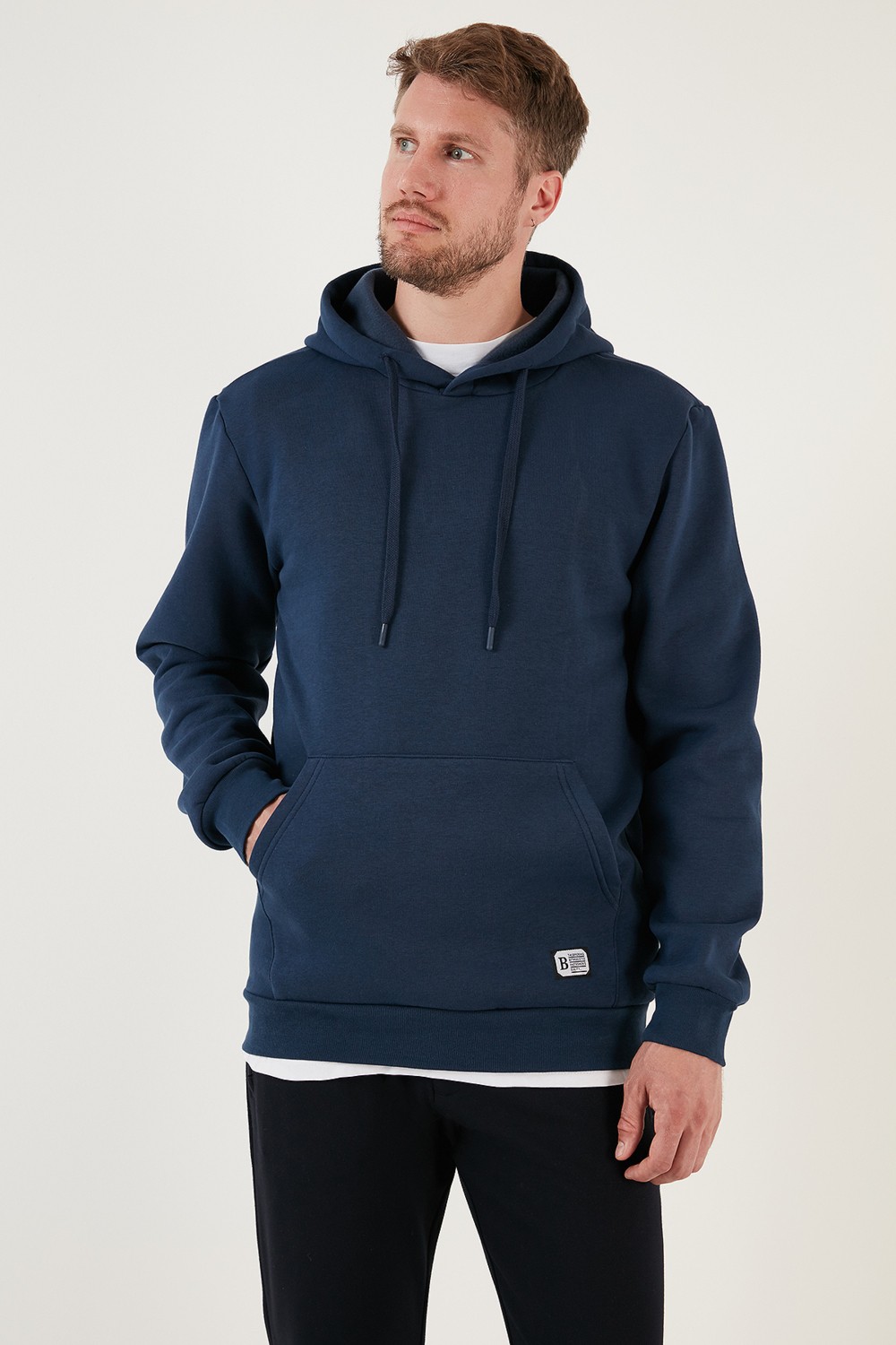 Buratti Slim Fit Kapüşonlu Kanguru Cepli Içi Tüylü Yumuşak Şardonlu Sweat Erkek Sweat 5905281