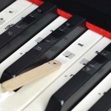 Happypotam Piyano Org Klavye Piyano Tuşları Için Nota Siyah Sticker Etiketi 37-49-54-61-88 Tuşlara Uygun