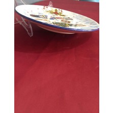 Limoncello Çini Atölyesi Dekoratif Yılbaşı Tabağı El Yapımı 18 cm