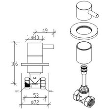 Tema Maxi 69210 Ankastre Stop Valf