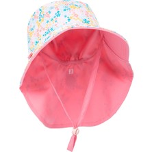 Nabaiji Bebek UV Korumalı Şapka - Pembe/Çiçek Baskılı