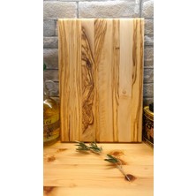 F&S WoodArt Zeytin Ağacı Ahşap Kesme Sunum Et Ekmek Doğrama Tahtası