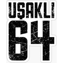 TSC 64 Uşak Sticker Yapıştırma Oto Etiket 17CM