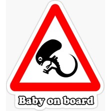 TSC Araçta Bebek Var Baby On Board Sticker Yapıştırma 19CM Md7