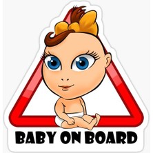 TSC Arabada Bebek Var Baby On Board Sticker Etiket 19CM Md3