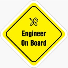 TSC Arabada Mühendis Var Araç Sticker Etiket 19CM MD14