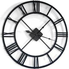 Entema Roma Rakamlı Kalın Metal Duvar Saati 100CM Çap-6mm Çelik (Sessiz)