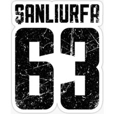 TSC 63 Şanlıurfa Sticker Yapıştırma Oto Etiket 17CM