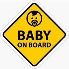 TSC Baby On Board Arabada Bebek Var Araç Sticker Etiket 19CM Md7