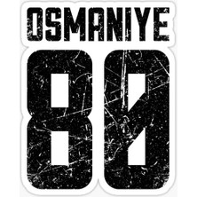 TSC 80 Osmaniye Sticker Yapıştırma Oto Etiket 17CM