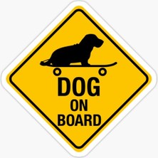 TSC Arabada Köpek Var Dog On Board Sticker Yapıştırma 19CM Md3