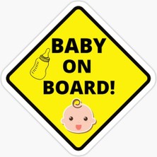 TSC Baby On Board Arabada Bebek Var Oto Sticker Etiket 19CM MD11