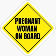 TSC Dikkat Arabada Hamile Var Sticker Etiket 19CM Md2
