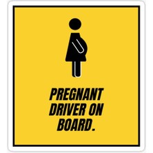 TSC Dikkat Arabada Hamile Var Sticker Etiket 19CM