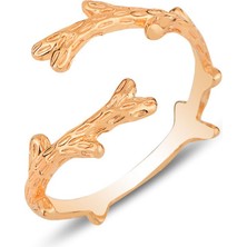 Söğütlü Silver Gümüş Rose Ağaç Dalı Üstten Ayarlamalı Yüzük