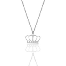 Söğütlü Silver Gümüş Rodyumlu Taç Kolye