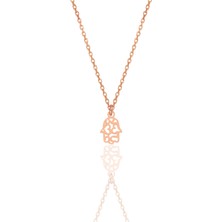 Söğütlü Silver Gümüş Rose Fatma Ana Eli Kolye