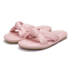 İmershoes Günlük Kadın Puf Terlik Yumuşak Taban Hafif Esnek Pofuduk Kurdeleli Yazlık Rahat Sandalet 023