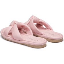 İmershoes Günlük Kadın Puf Terlik Yumuşak Taban Hafif Esnek Pofuduk Kurdeleli Yazlık Rahat Sandalet 023