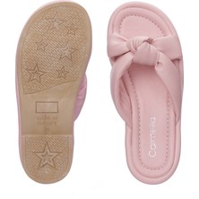 İmershoes Günlük Kadın Puf Terlik Yumuşak Taban Hafif Esnek Pofuduk Kurdeleli Yazlık Rahat Sandalet 023