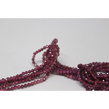 Yaşam Tohumu Lal (Garnet - Granat ) Taşı Yarım Dizi 2mm (17CM Uzunluğundadır)